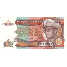 P34 Zaire - 500 Zaires Year 1989